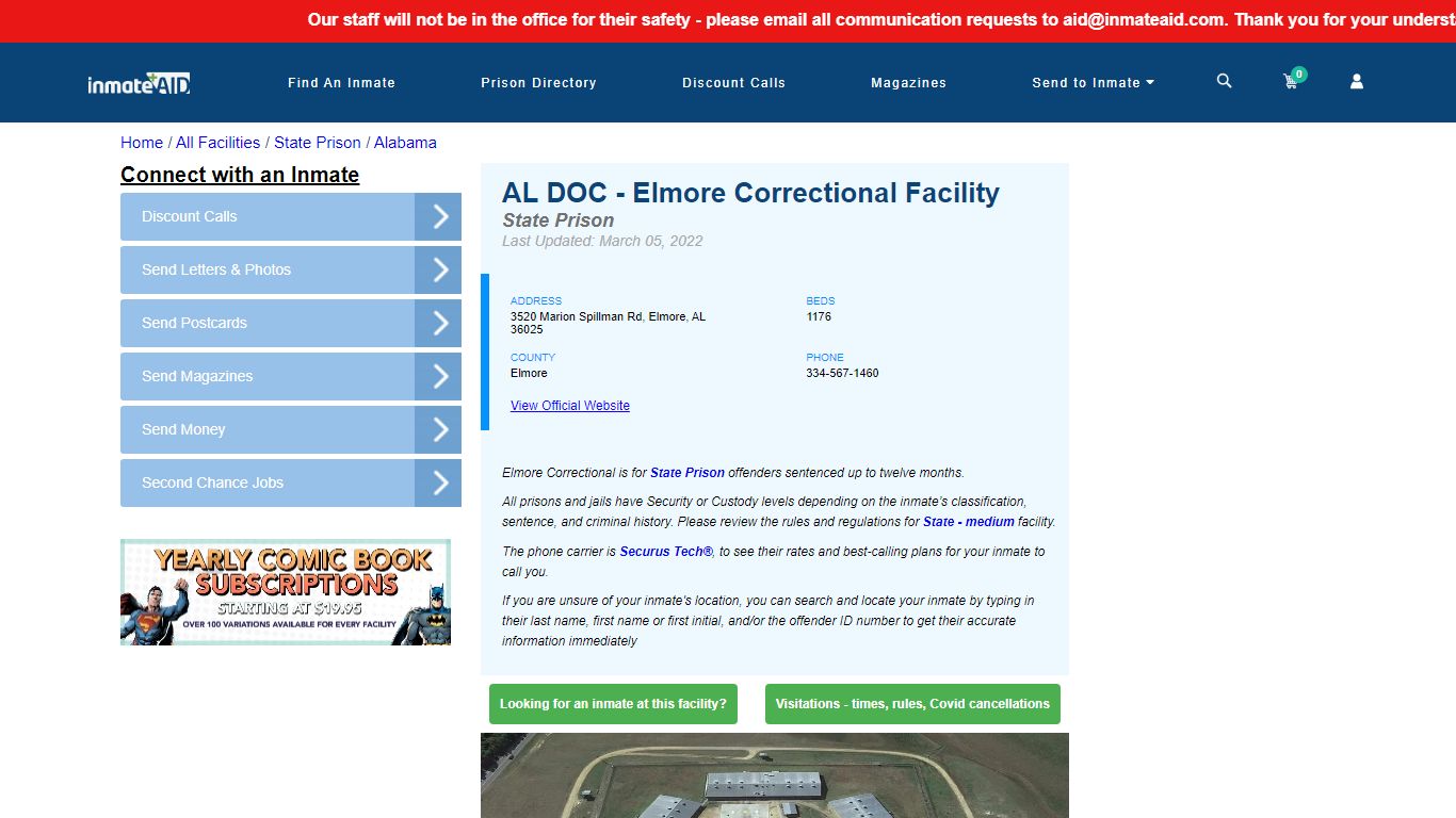 AL DOC - Elmore Correctional Facility & Inmate Search ...