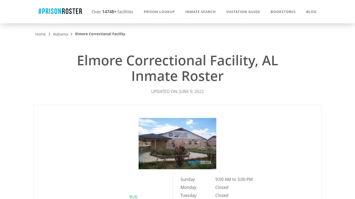 Elmore Correctional Facility, AL Inmate Roster