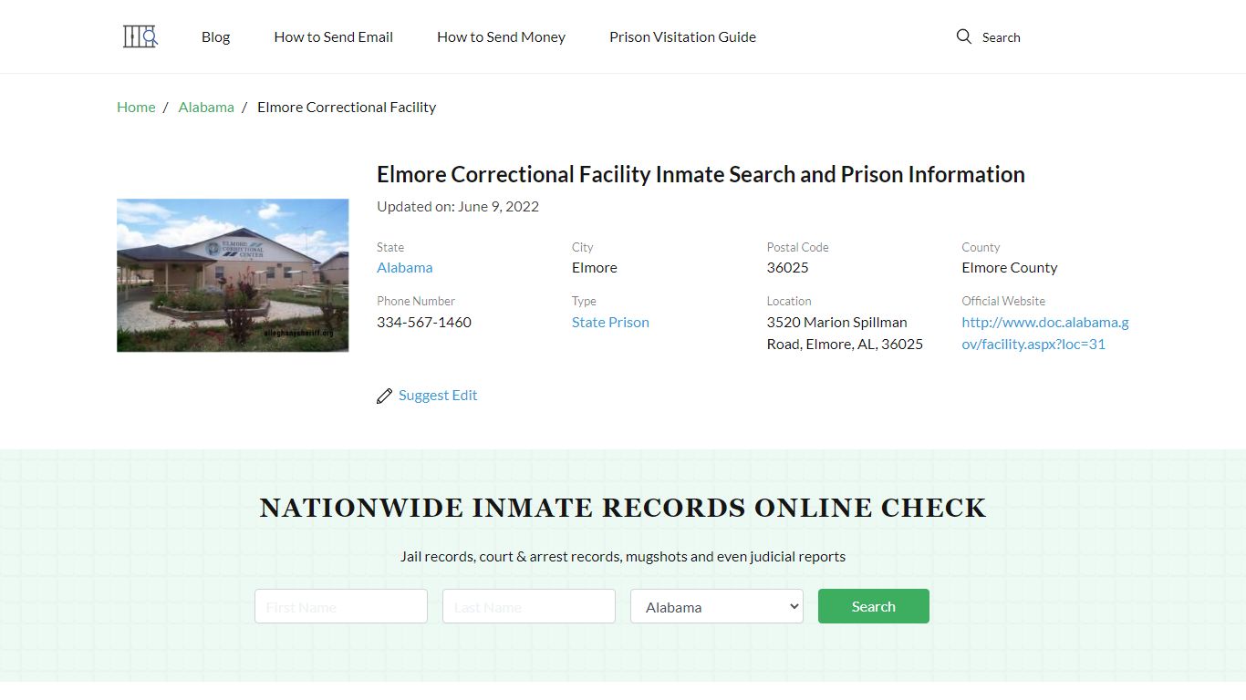 Elmore Correctional Facility Inmate Search, Visitation ...